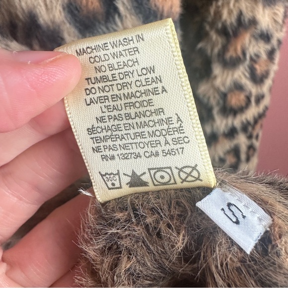 Bella Dahl - Crew Neck Sweater in Golden Leopard size Small Fuzzy slight crop - Picture 5 of 8